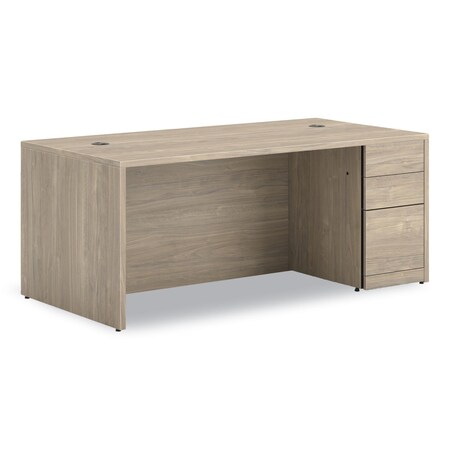 Hon Single Full-Height Pedestal Desk, Right: Box/Box/File, 72in x 36in x 29.5in, Kingswood Walnut HON105895RLKI1